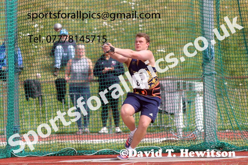 Senior mens hammer, 2022 Northern Senior and Under-20 Champs., Wavertree Athletics Centre, Liverpool. Photo: David T. Hewitson/Sports for All Pics